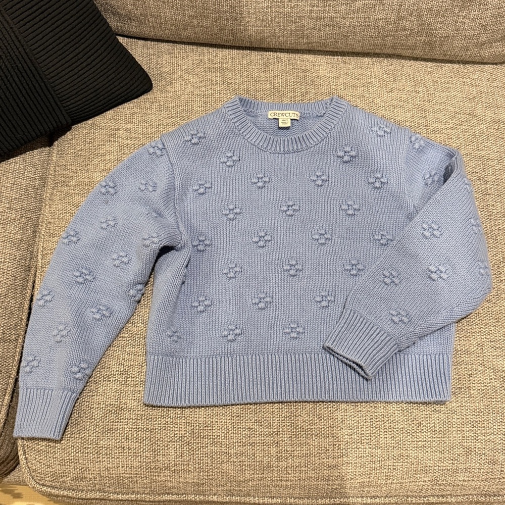 Blue Textured Gurl’s Sweater